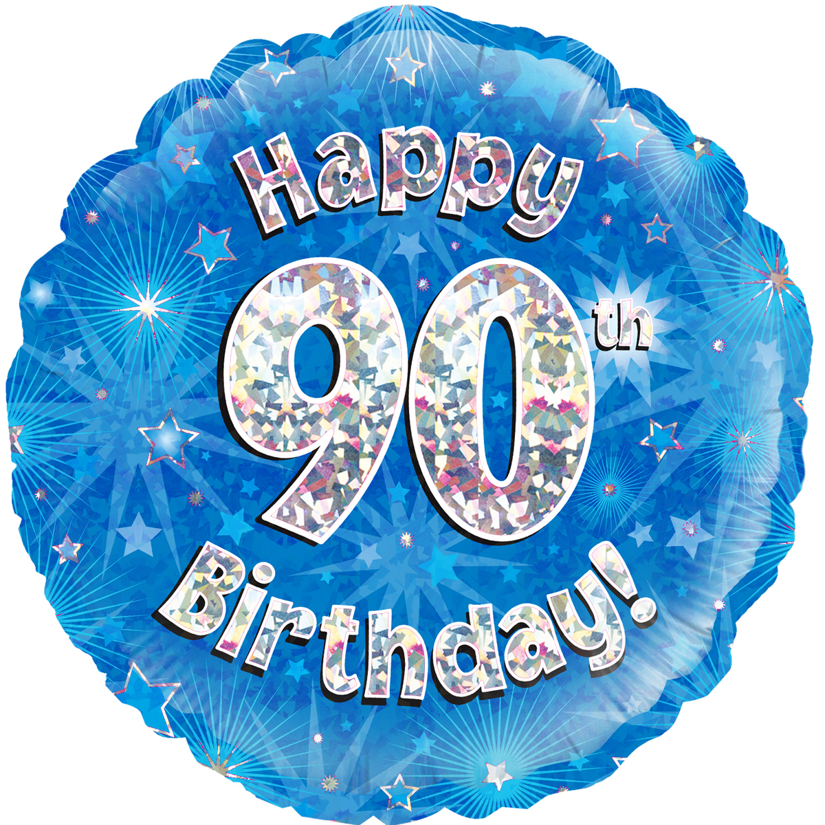 Oaktree Happy Th Birthday Blue Holographic Age Birthday