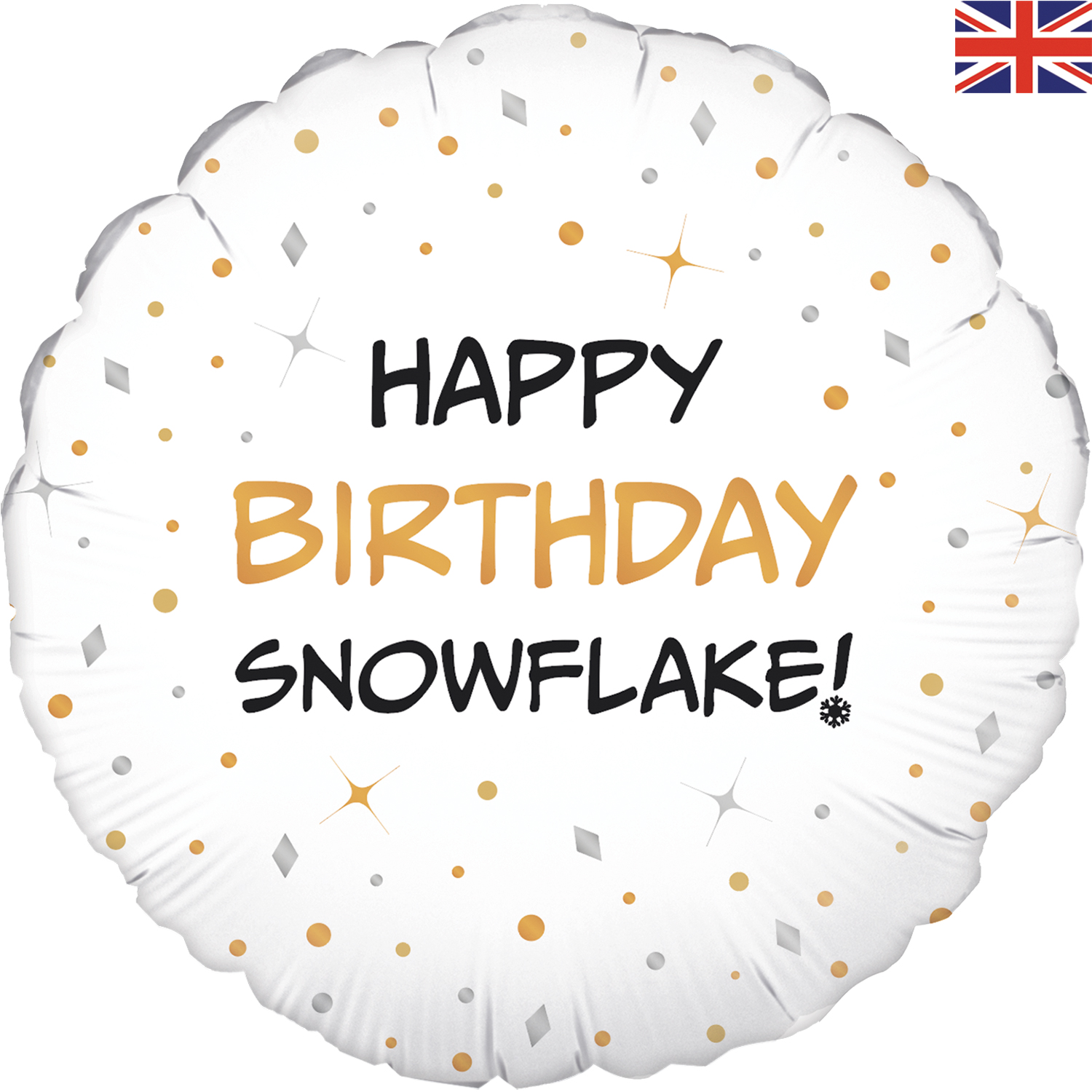 Oaktree Inch Happy Birthday Snowflake Birthday Foil Balloons