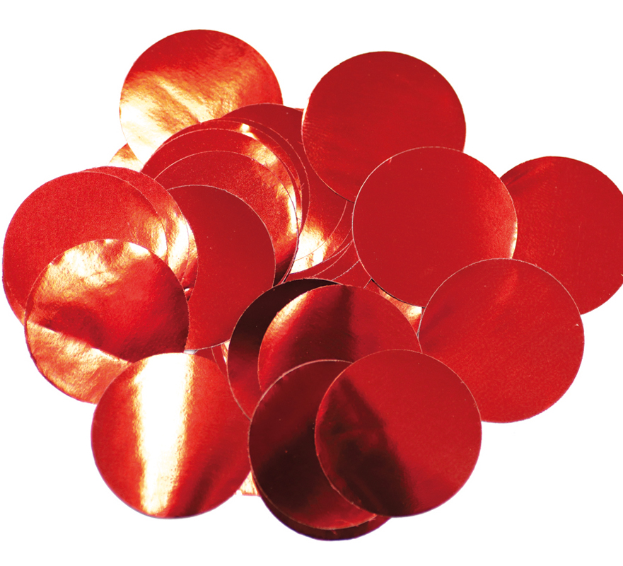 Oaktree Metallic Foil Confetti 25mm x 50g Red - Confetti - Foil