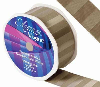 Eleganza Satin Vogue Ribbon 38mm x 10m Cappuccino - Ribbons