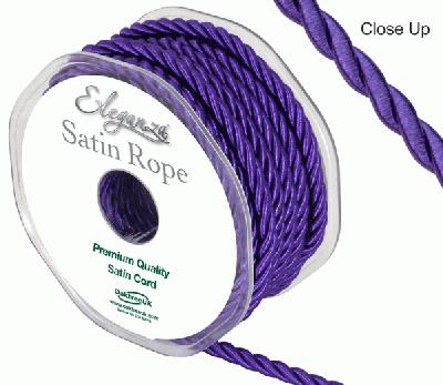 5.5mm Satin Rope Purple - Ribbons
