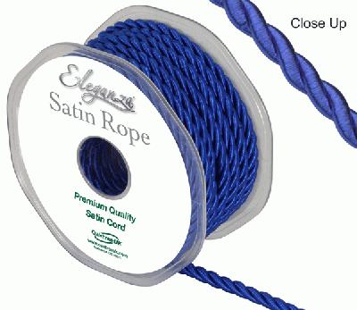 5.5mm Satin Rope Royal Blue - Ribbons