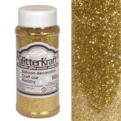 Glitter Kraft Fine Glitter 100g Bottle Metallic Gold No.65 - Craft