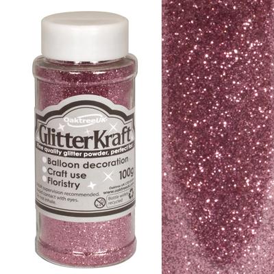 Glitter Kraft Fine Glitter 100g Bottle Lt. Pink No.21 - Craft