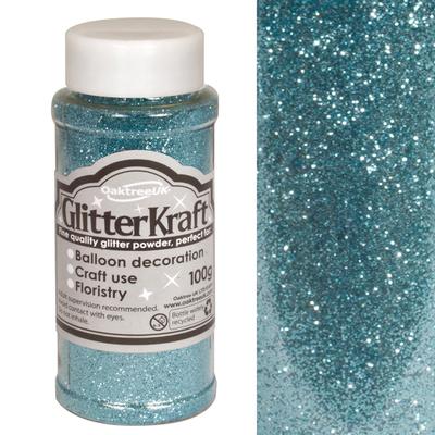 Glitter Kraft Fine Glitter 100g Bottle Lt. Blue No.25 - Craft
