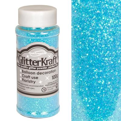 Glitter Kraft Fine Glitter 100g Bottle Topaz Blue No.79 - Craft