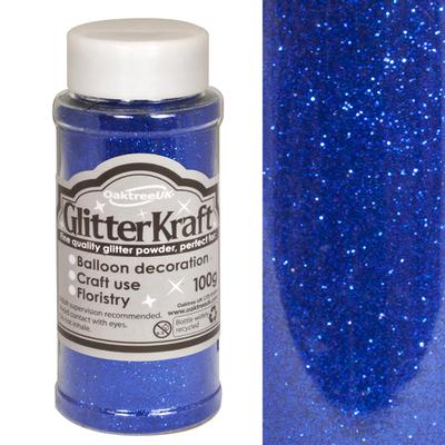 Glitter Kraft Fine Glitter 100g Bottle Blue No.18 - Craft