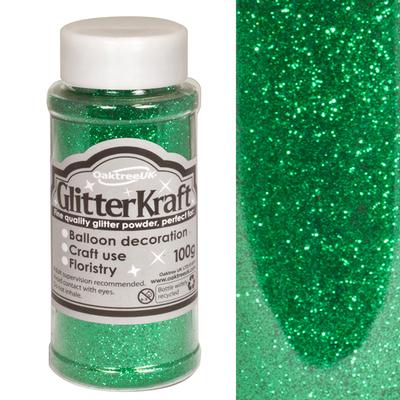 Glitter Kraft Fine Glitter 100g Bottle Emerald No.15 - Craft