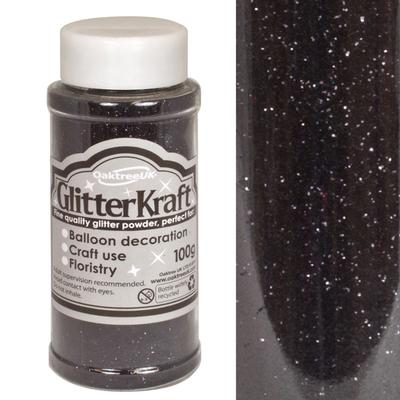 Glitter Kraft Fine Glitter 100g Bottle Black Quartz No.39 - Craft