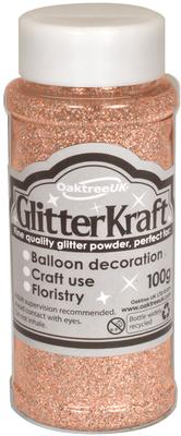 Glitter Kraft Fine Glitter 100g Bottle Rose Gold No.87 - Craft