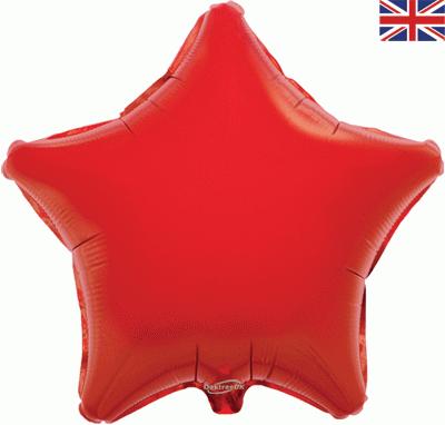 Red Star Unpackaged - Foil Balloons