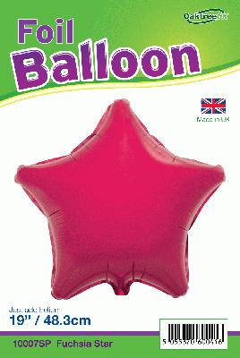 19inch Fuchsia Star Packaged - Foil Balloons