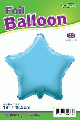19inch Light Blue Star Packaged - Foil Balloons