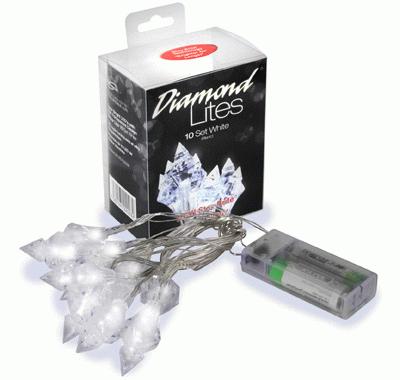 Diamond Lites 10 Light Set White - L.E.D Lights