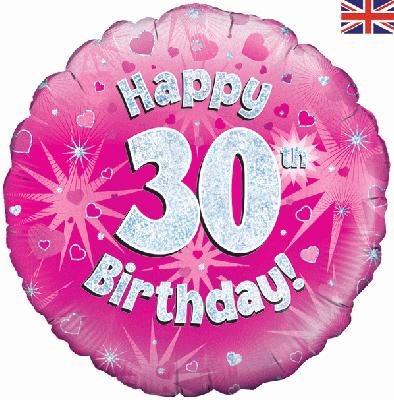 30th Birthday Pink - Pink & Blue Age Range Banners - Banners & Bunting