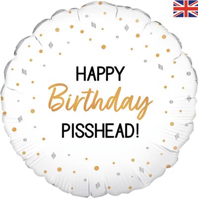 Oaktree 18inch Happy Birthday Pisshead - Foil Balloons