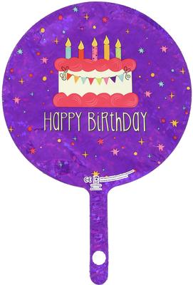9inch Birthday Banner Holographic (Flat) - Foil Balloons