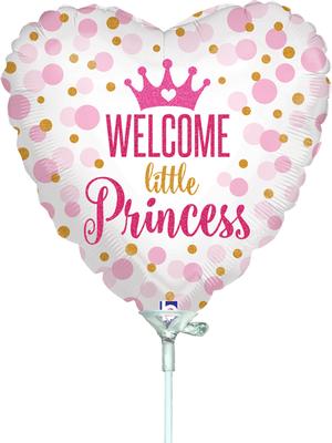 Betallic 9inch Glitter Baby Princess Holographic (Flat) - Foil Balloons