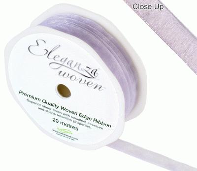 Woven Edge Ribbon 10mm x 20m Lavender No.45 - Ribbons
