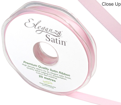 Eleganza Double Faced Satin 10mm x 20m Lt Pink No.21 - Ribbons