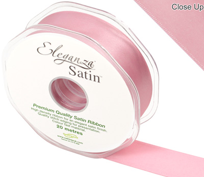 Eleganza Double Faced Satin 25mm x 20m Classic Pink No.07 - Ribbons