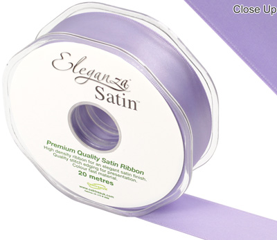 Eleganza Double Faced Satin 25mm x 20m Lavender No.45 - Ribbons
