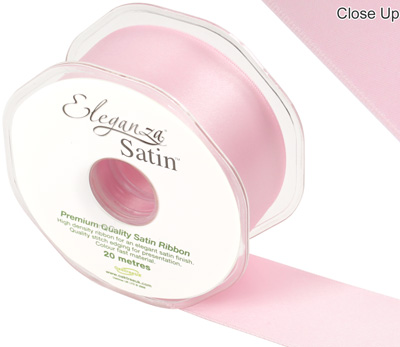 Eleganza Double Faced Satin 38mm x 20m  Lt Pink No.21 - Ribbons