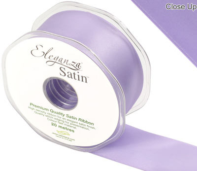 Eleganza Double Faced Satin 38mm x 20m Lavender No.45 - Ribbons