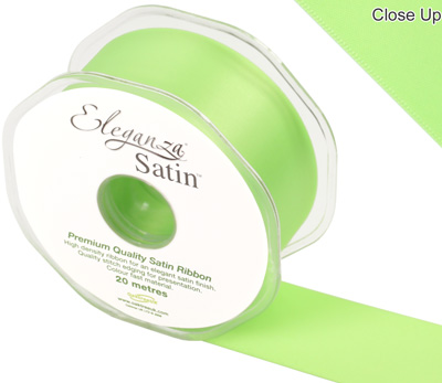 Eleganza Double Faced Satin 38mm x 20m Lime Green No.14 - Ribbons