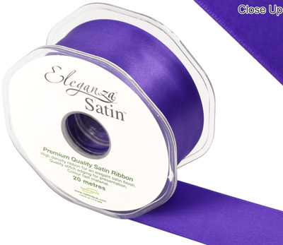 Eleganza Double Faced Satin 38mm x 20m Purple No.36 - Ribbons