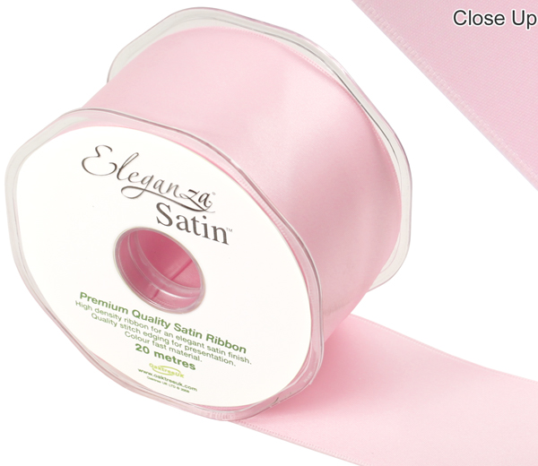 Eleganza Double Faced Satin 50mm x 20m Lt Pink No.21 - Ribbons
