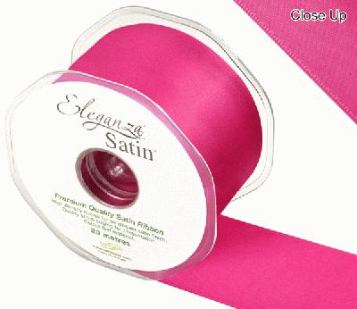 Eleganza Double Faced Satin 50mm x 20m Fuchsia No.28 - Ribbons