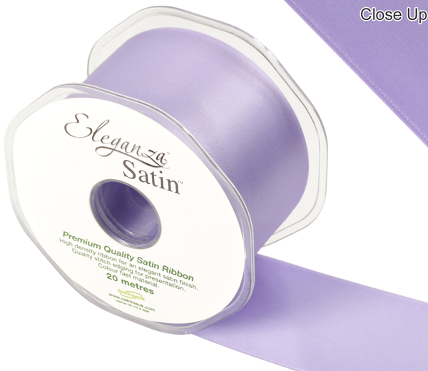 Eleganza Double Faced Satin 50mm x 20m Lavender No.45 - Ribbons
