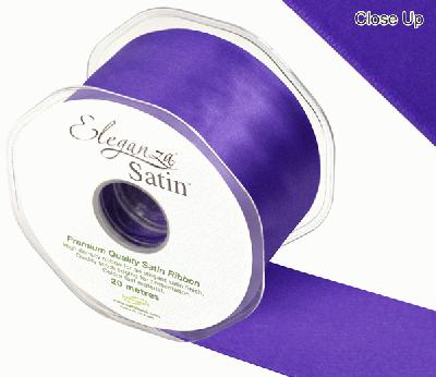 Eleganza Double Faced Satin 50mm x 20m Purple No.36 - Ribbons
