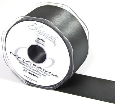 Eleganza Double Faced Satin 50mm x 20m Graphite No.91 - Ribbons