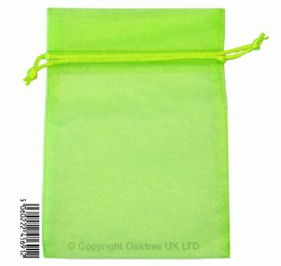 Eleganza bags 12cm x 17cm (10pcs) Lime green No.14 - Gift Boxes / Bags