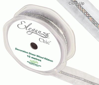Eleganza Chic 25mm x 10m Silver No.24 - Ribbons