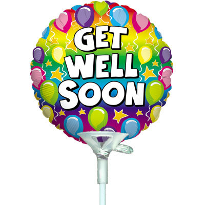 4inch Rainbow Get Well - Foil Balloons