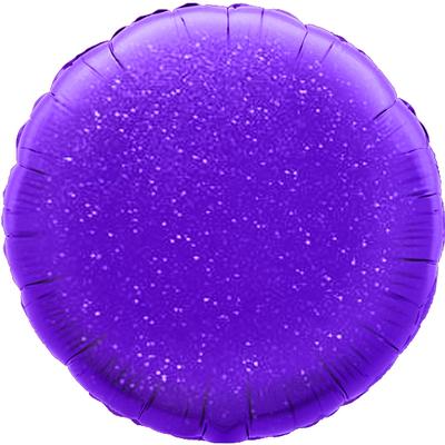 Oaktree 18inch Purple Holographic Round (Flat) - Foil Balloons