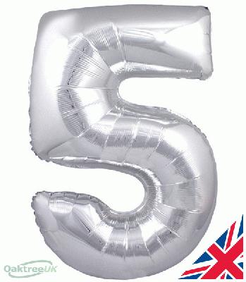 Oaktree Silver 5 - Foil Balloons