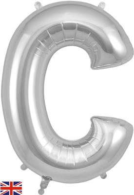 Oaktree 34inch Letter C Silver - Foil Balloons
