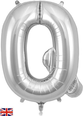 Oaktree 34inch Letter Q Silver - Foil Balloons