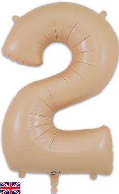 Oaktree 34inch Number 2 Matte Nude - Foil Balloons