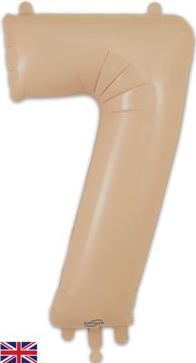 Oaktree 34inch Number 7 Matte Nude - Foil Balloons