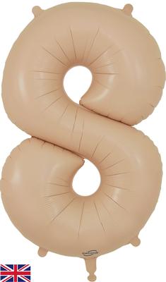 Oaktree 34inch Number 8 Matte Nude - Foil Balloons
