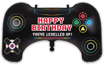 Oaktree 31inch Shape Game Controller Birthday Holographic - Foil Balloons