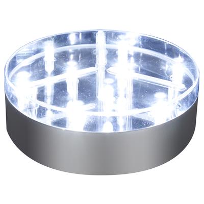 4" Silver BaseLite™ 9 Super Bright LED White - L.E.D Lights
