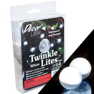 DécorLites 20mm TwinkleLites White Pack/10pcs - L.E.D Lights