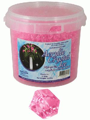 Acrylic Crystal Ice 1.4cm 2ltr 1.24kg Pearl Pink - Accessories