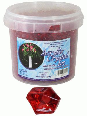 Acrylic Crystal Ice 1.4cm 2ltr 1.24kg Ruby - Accessories